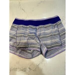 Lululemon Run: Sun Sprinter shorts in Elevation Striped Bruised Berry Purple - 8